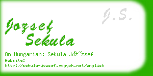 jozsef sekula business card